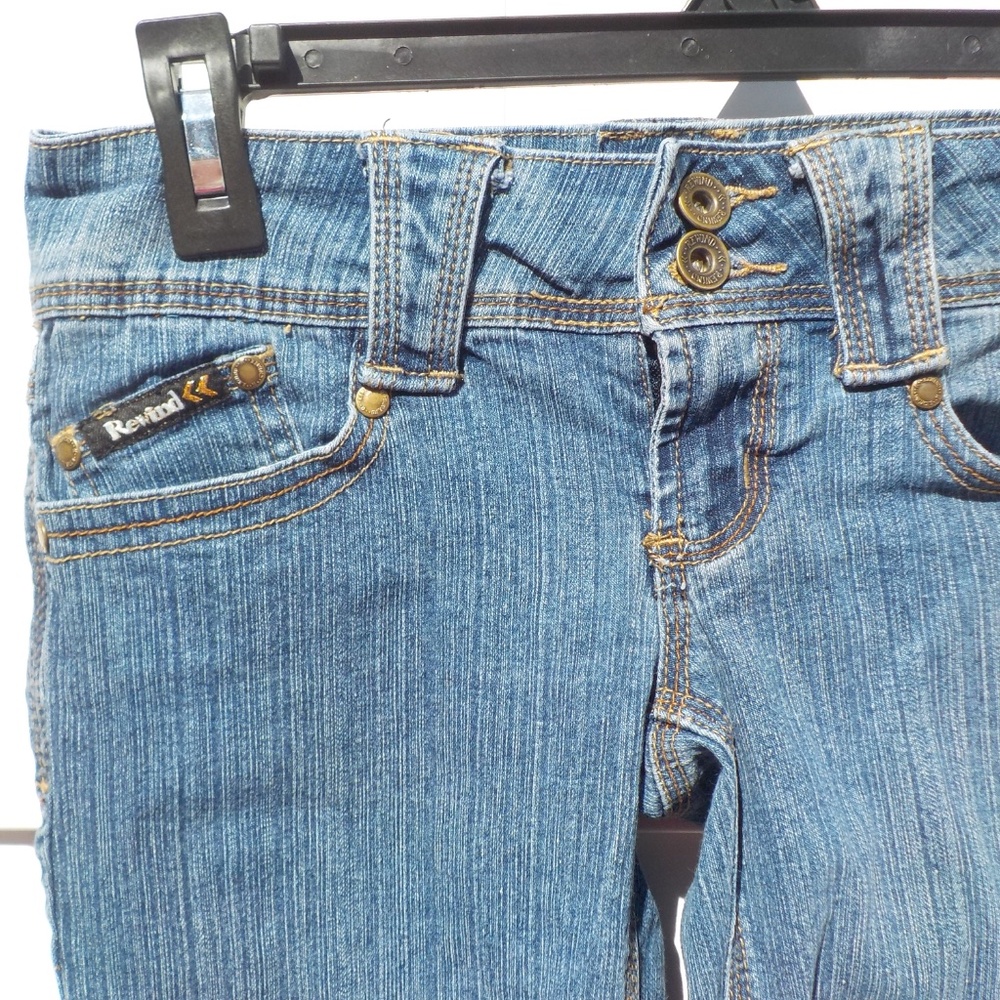 Rewind Stretch Denim Capri Jeans, Size 0